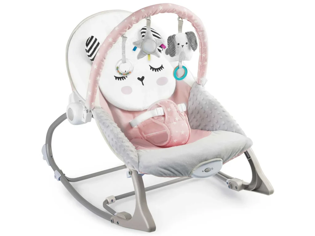 Roza gugalni ležalnik Ricokids 7325 z lokom in igračami