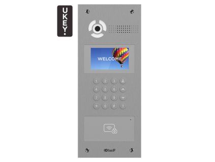 AA-07BD SILVER - Bralni panel IP, 4.3" LCD, UKEY, SIP 2.0 - BasIP