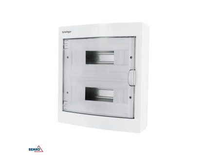 Nadometna razdelilna omarica IP40, 24 modulov, 2X12P, z vratci BM-A80-RDN-IP40-NPD-24P