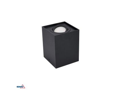 Bemko vgradna točkovna svetilka GU10 črna 96×96 mm BM-C23-DLO-AS-GU10-150-BL