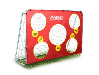 Nogometni gol 215 x 153 x 76 cm s tarčno podlogo J-1451