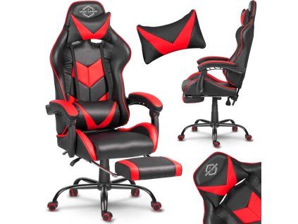 Gaming stol Sofotel Cerber, črno-rdeč J-2462