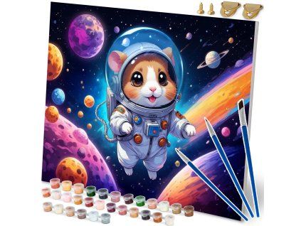 Slika za barvanje po številkah 40x50 cm Massido Astronavt