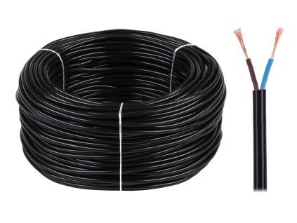 Električni kabel OMY 2x0,75 300/300V črn